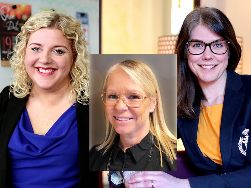 Porträtt finalister till Årets Innovativa Ledare 2019: Susanna Ståhl, Jessica Nordlander och Anneli Franzén.