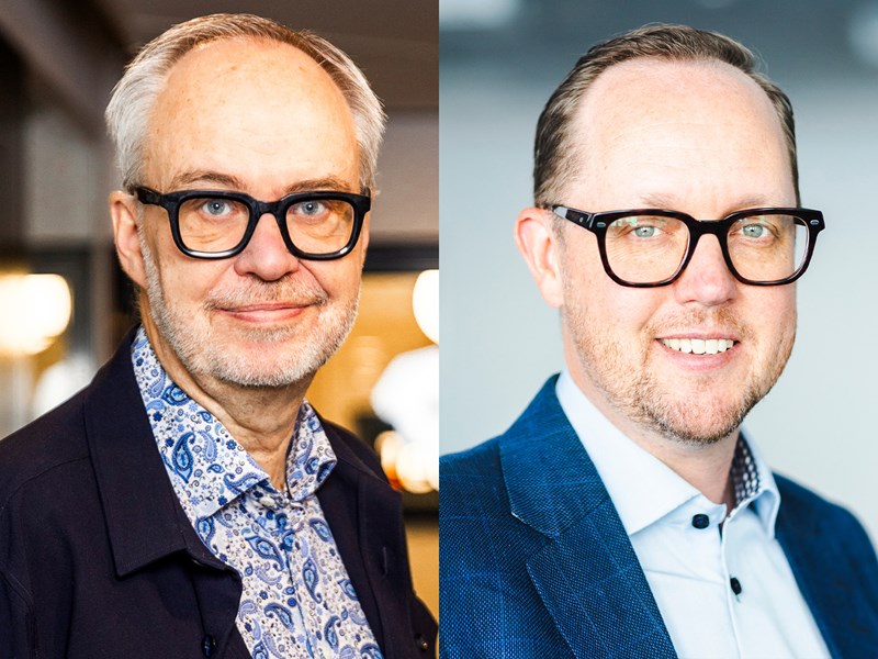 Porträtt Andreas Miller och Daniel Falk.