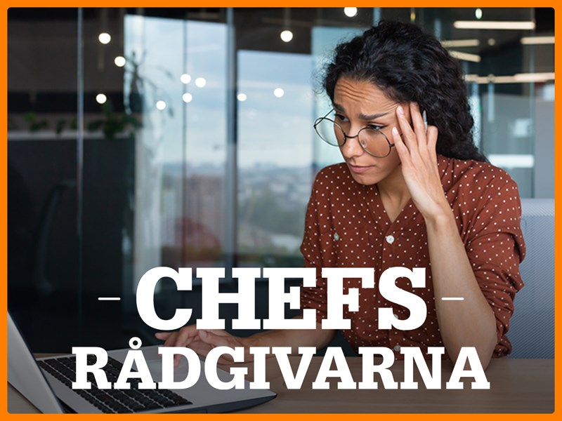 Bekymrad kvinna. Text: Chefsrådgivarna.